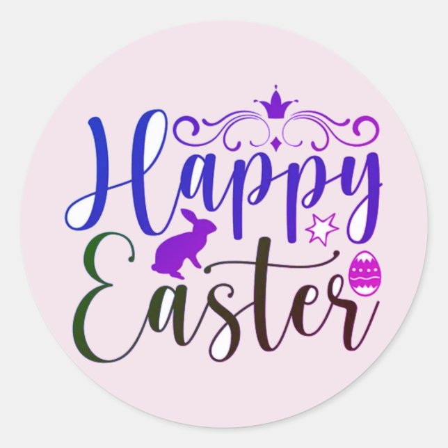Happy Easter stickers or seals (Devant)