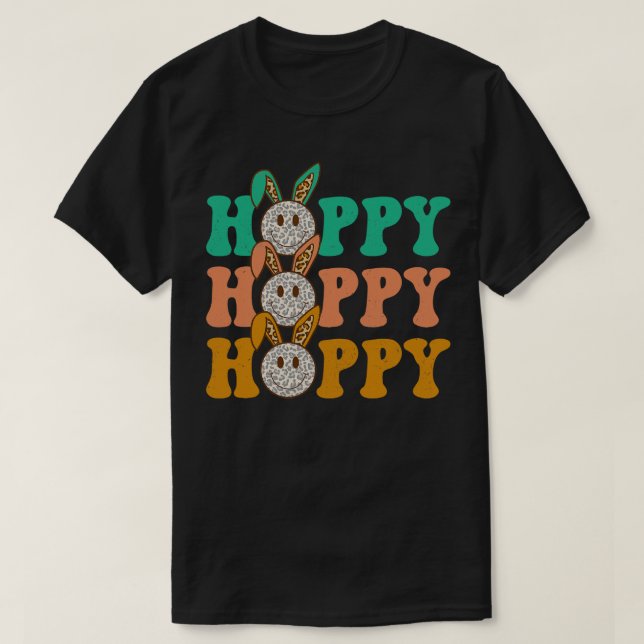Happy Easter Sublimation Boho Style  T-Shirt (Design Front)