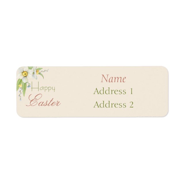 Happy Easter Sweet Floral Personalized  (Front)