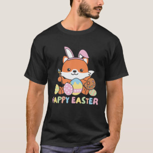 Happy Easter Sweet Fox For Easter With Easter Eggs T-Shirt