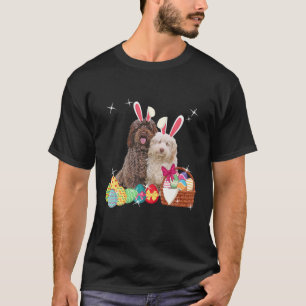 Happy Easter Three Cockapoo Wearing Bunny Ear Dog T-Shirt
