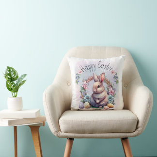 Happy Easter Throw Pillow