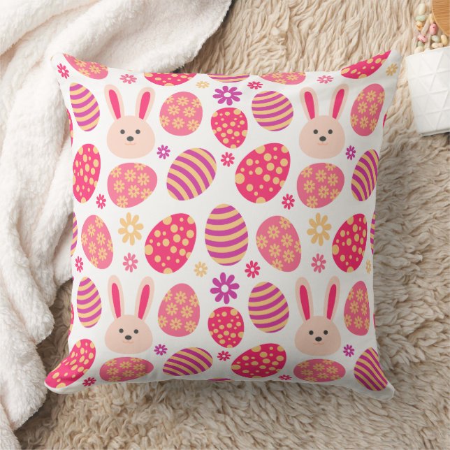 Happy Easter  Throw Pillow (Blanket)