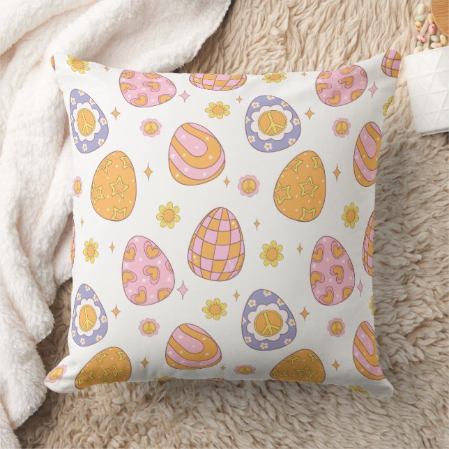Happy Easter  Throw Pillow (Blanket)