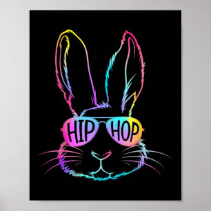 Happy Easter Tie Dye Bunny Sungles Hip Hop Men Wom Poster