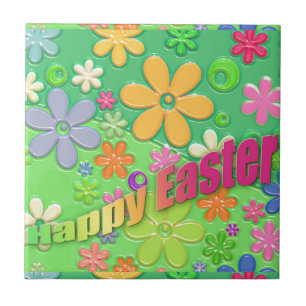 happy easter tile