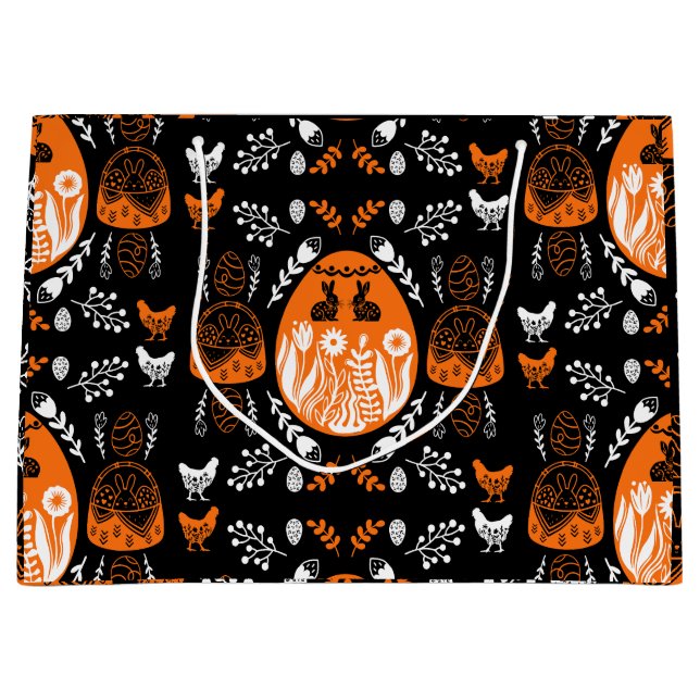 Happy Easter Time Holiday Gift Large Gift Bag (Front)