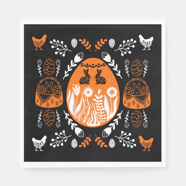 Happy Easter Time Holiday Gift Napkin (Front)