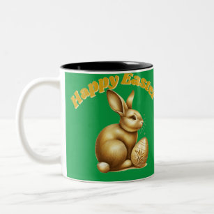 Happy Easter. times spring, butterflies' shirt des Two-Tone Coffee Mug