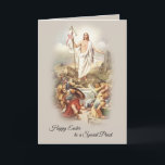 Happy Easter to a Special Catholic Priest Card<br><div class="desc">This is a  beautiful Easter Greeting with the Resurrection of Jesus from the tomb.  All text and fonts may be modified.</div>