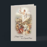 Happy Easter to a Special Catholic Priest Card<br><div class="desc">This is a  beautiful Easter Greeting with the Resurrection of Jesus from the tomb.  All text and fonts may be modified.</div>