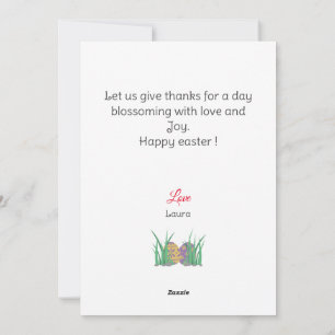  Happy Easter to friends, mom & baby photo custom  Holiday Card