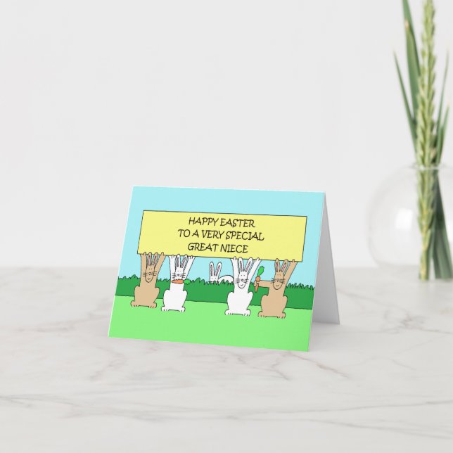 Happy Easter to Great Niece Card (Front)