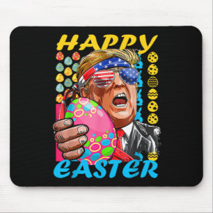 Happy Easter Trump Patriotic Bunny Flag  Mouse Pad