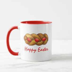 Happy Easter Tsoureki Greek Armenian Holiday Bread Mug