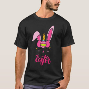 HAPPY EASTER Unicorn Bunny Face Eggs Girls Women K T-Shirt