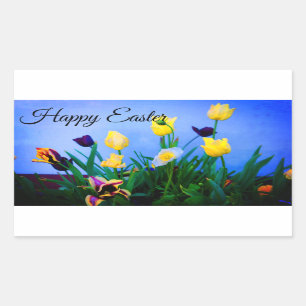 Happy Easter Various Tulips #2 Stickers