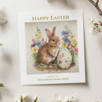 Happy Easter Vintage Bunny Rabbit Personalized