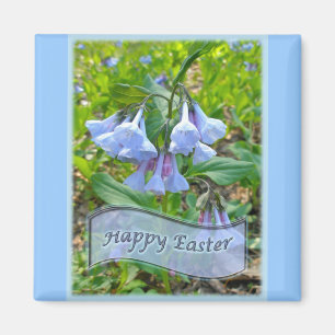 Happy Easter Virginia Bluebells Magnet