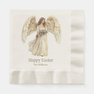 Happy Easter Watercolor Bunny Napkin