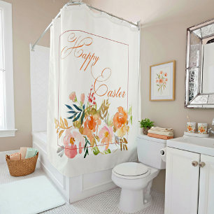 Happy Easter watercolor floral