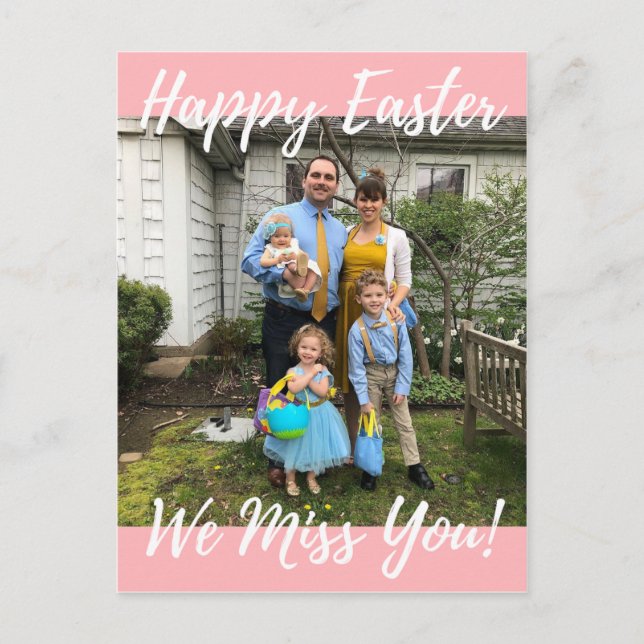 Happy Easter We Miss You Postcard (Front)