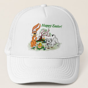 Happy Easter! Welpe, Küken, Hase Trucker Hat