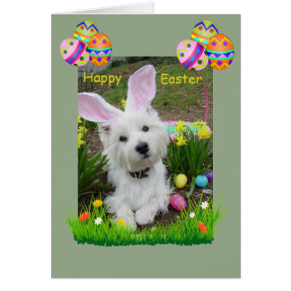 Happy Easter Westie Card