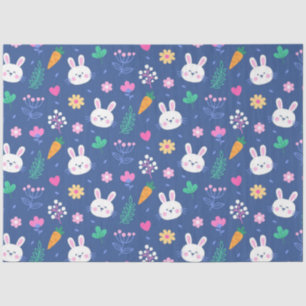 Happy Easter White Love Rabbit Tissue Paper