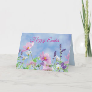 Happy Easter, Wildflowers Holiday Card