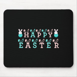 Happy Easter Wishes Funny Bunny Easter T Shirt  Mouse Pad