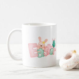 Happy Easter Wishes - Funny Bunny Kisses Coffee Mug
