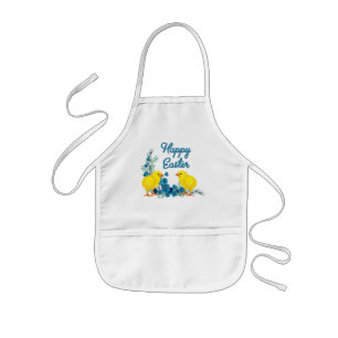 Happy Easter With Baby Chicks Kids Apron