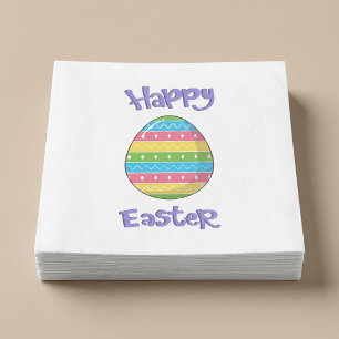 Happy Easter With Egg Napkin