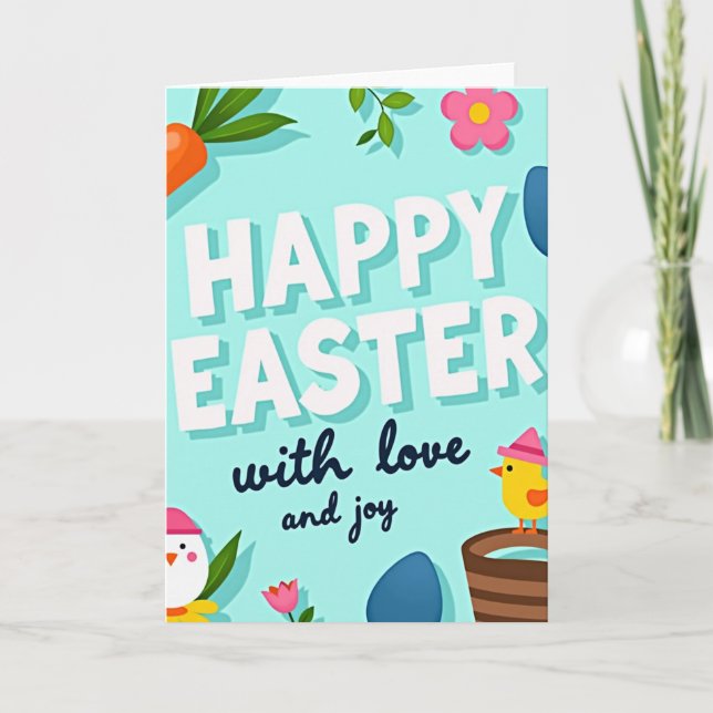Happy Easter With Love Card (Front)