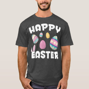 Happy Easter Women Girls Cute Easter Eggs T-Shirt