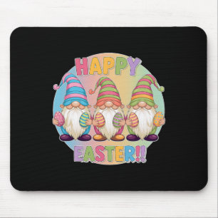 Happy Easter Womens Easter Outfit Girls Cute Gnome Mouse Pad