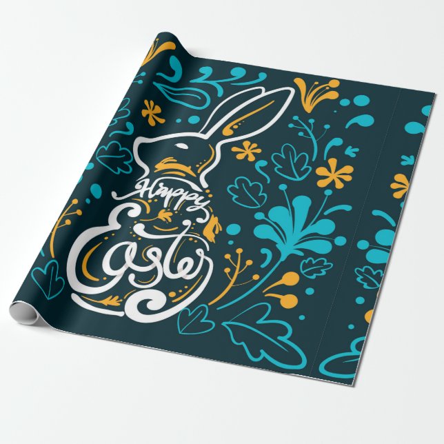 Happy Easter Wrapping Paper (Unrolled)