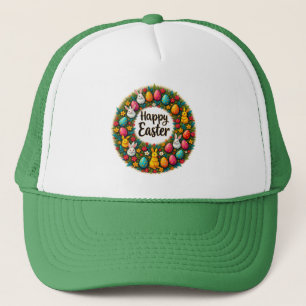Happy Easter Wreath – Bunny & Eggs boné Trucker Hat