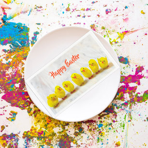 Happy Easter yellow cute chicken Napkin