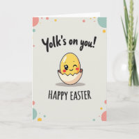 Happy Easter Yolk Joke Card