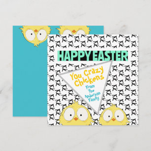“Happy Easter You Crazy Chickens” Easter Holiday Card