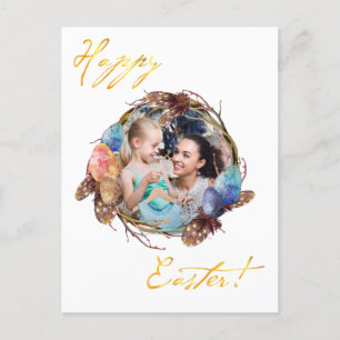 Happy Easter. Your photo. Personalize.  Postcard