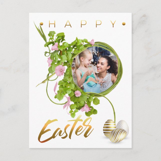 Happy Easter. Your photo. Personalize. Postcard (Front)
