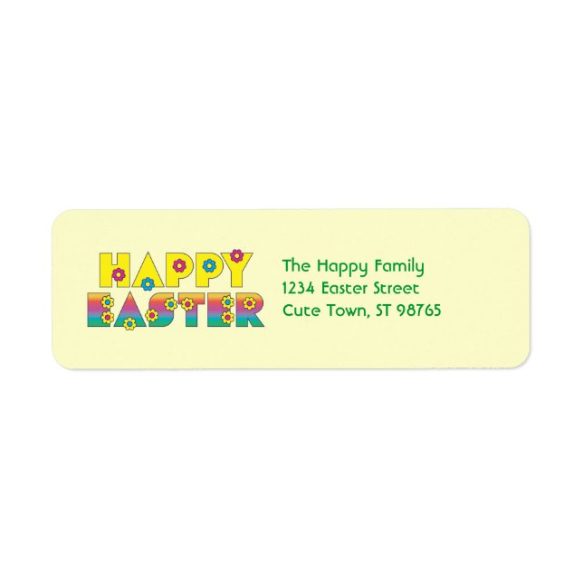 Happy Easterwith Flowers (Front)