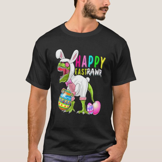 Happy Eastrawr Bunny T Rex Dinosaur Easter 2022 Co T-Shirt (Front)
