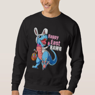 Happy EastRawr Bunny T rex Dinosaur Easter Egg Cos Sweatshirt