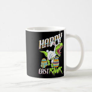 Happy Eastrawr Cute Trex Dinosaur Easter Bunny Egg Coffee Mug
