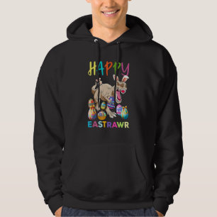 Happy Eastrawr Cute Trex Dinosaur Easter Bunny Hoodie