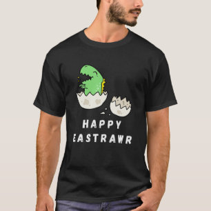 Happy Eastrawr Easter Funny Dinosaur T Rex Boy Bun T-Shirt